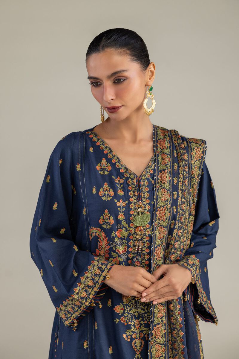 Chiffon Navy Dupatta