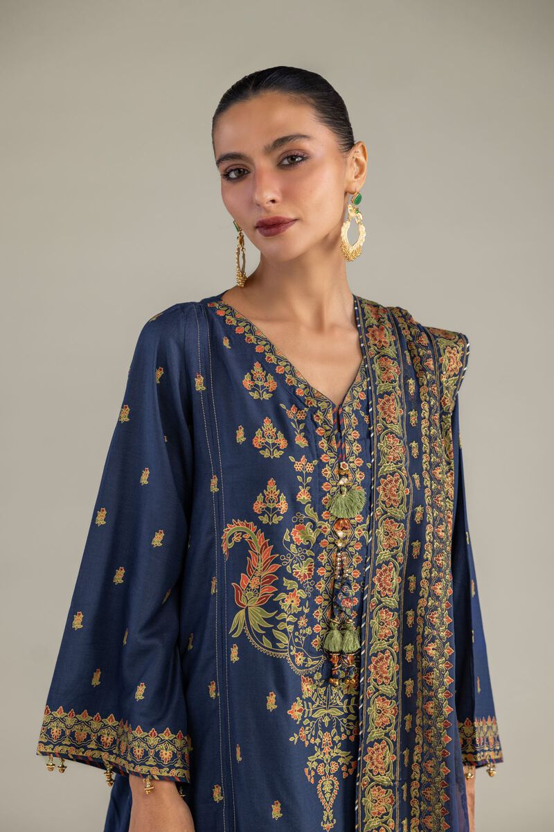 Chiffon Navy Dupatta