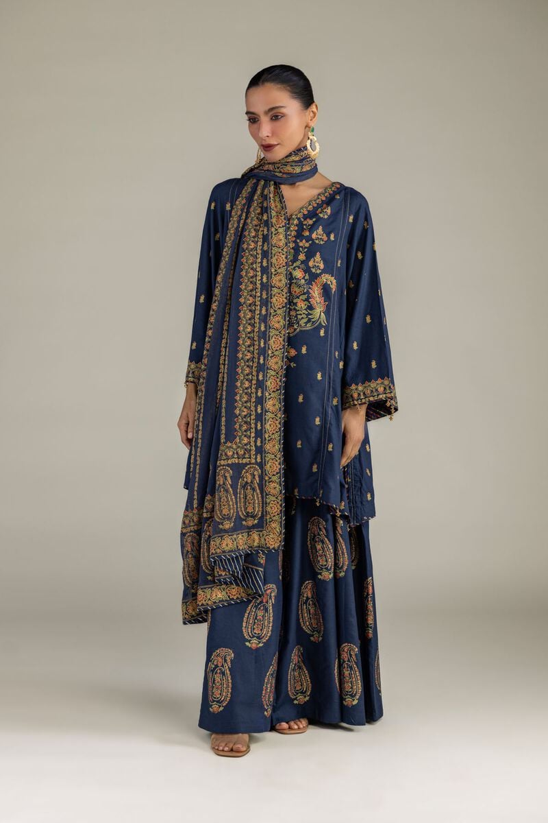 Chiffon Navy Dupatta