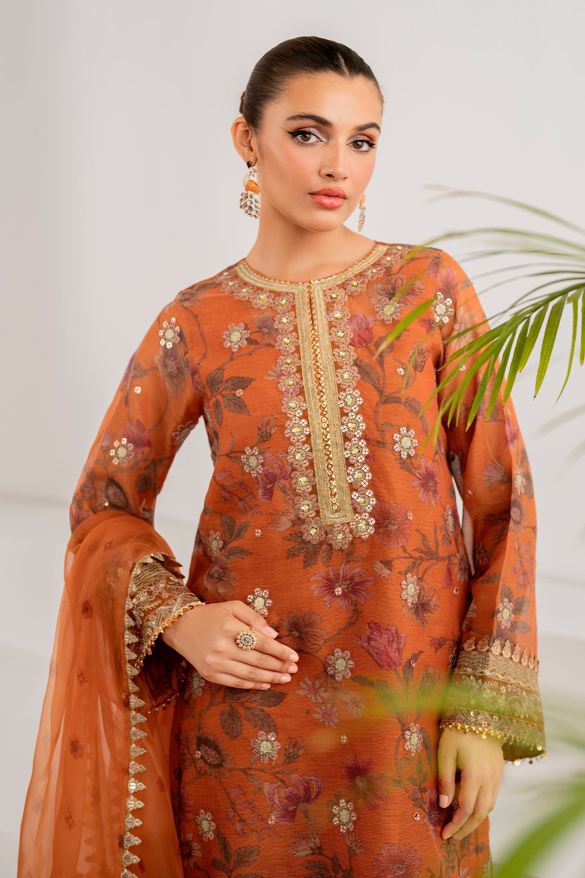 EMBROIDERED COTTON NET UF-4440