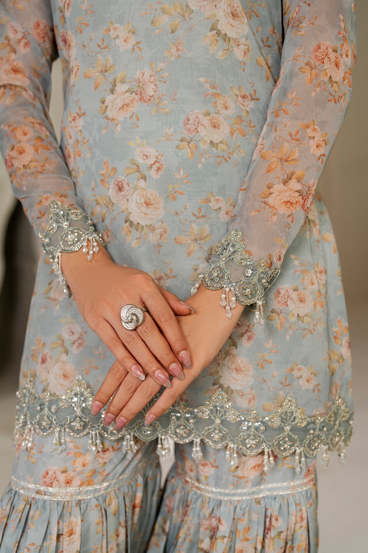 EMBROIDERED CHIFFON UF-4165