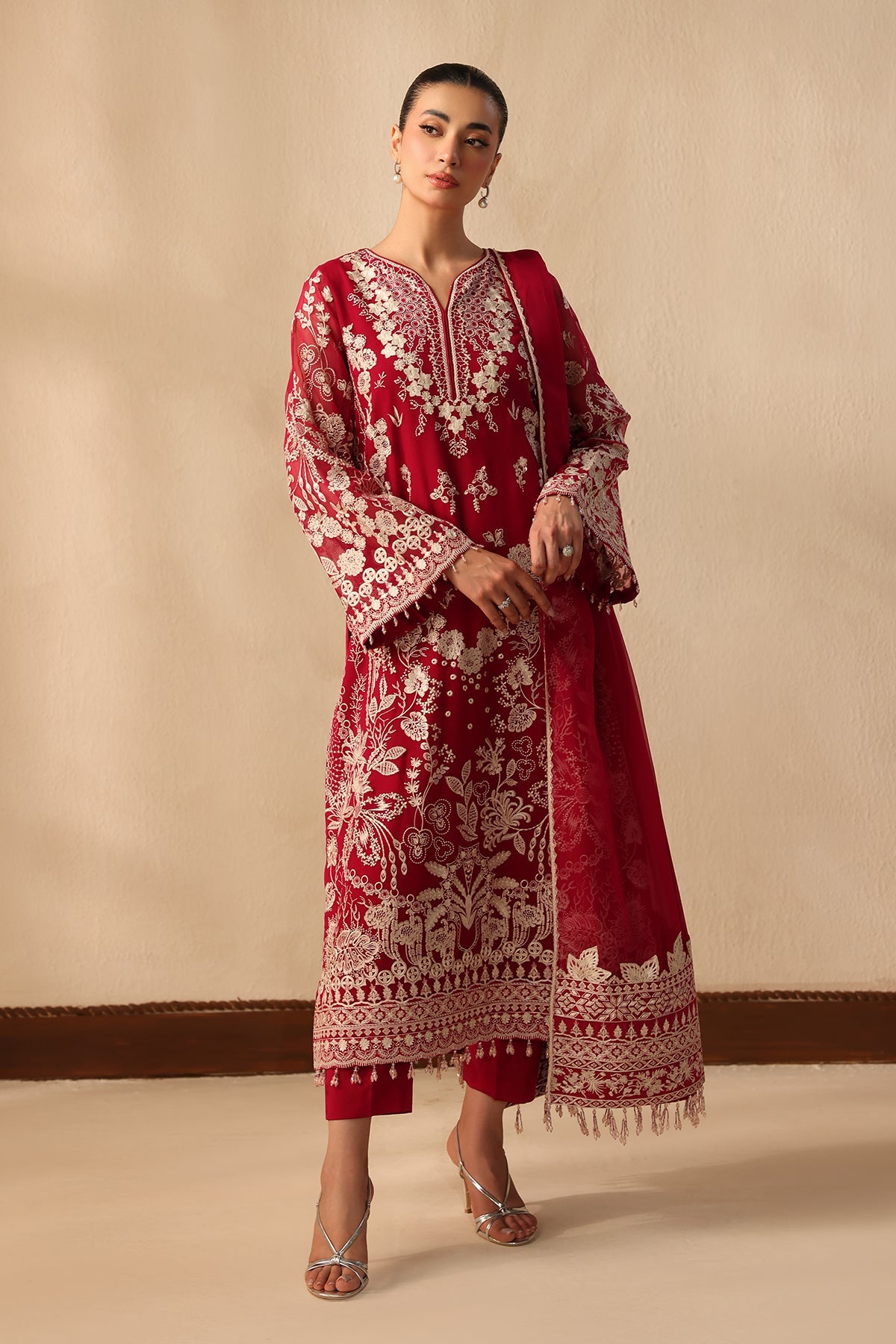 EMBROIDERED CHIFFON UF-4491