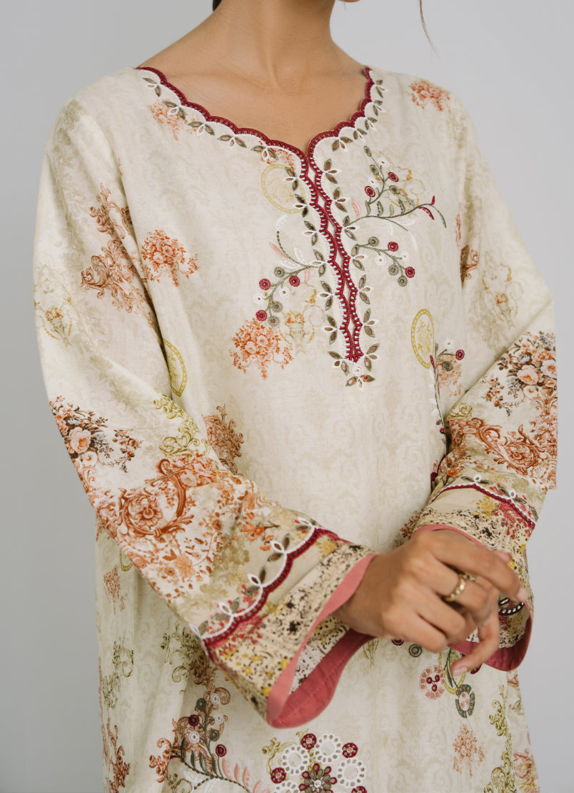 Printed And Embroidered Kurta