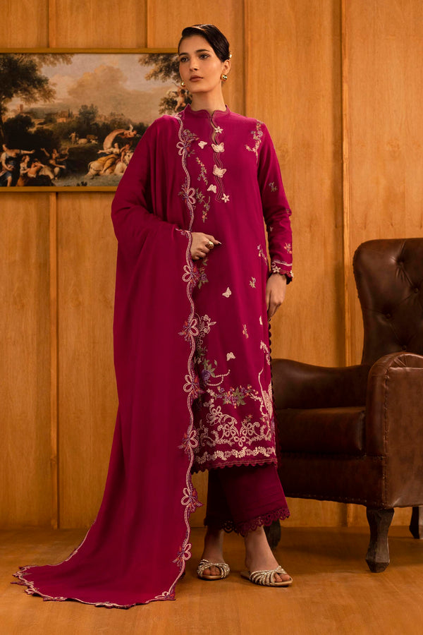 Unstitched Slub Muzlin 3 Piece Suit