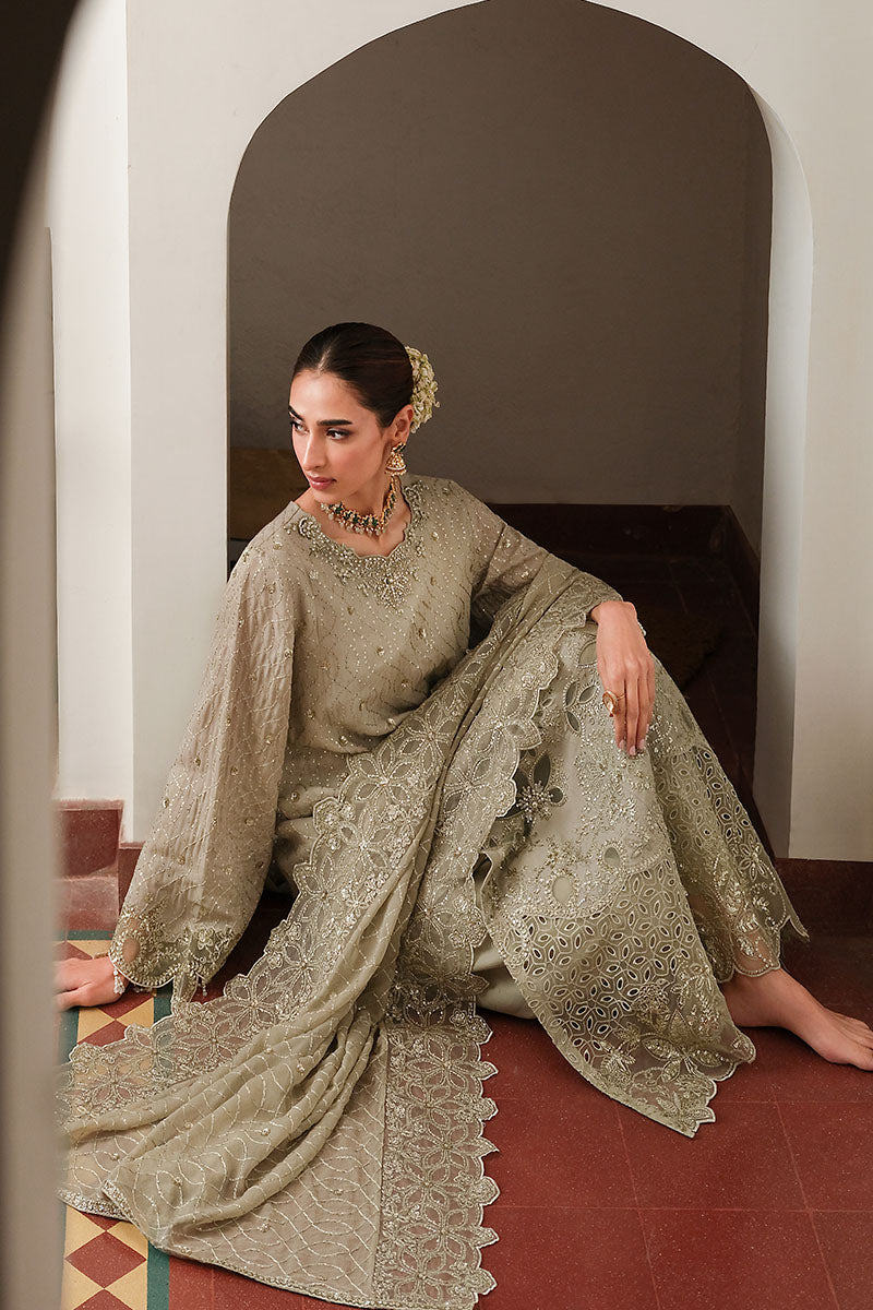 Ashen Dream-3Pc Silk Embroidered Pret