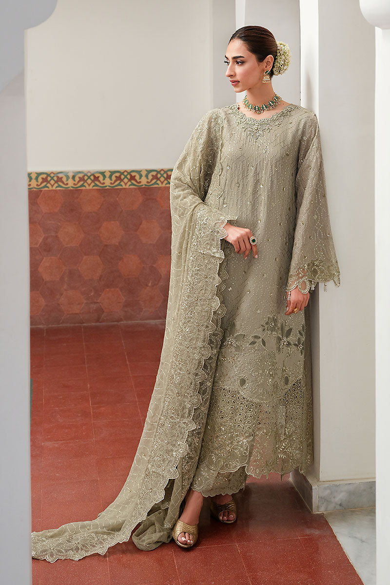 Ashen Dream-3Pc Silk Embroidered Pret