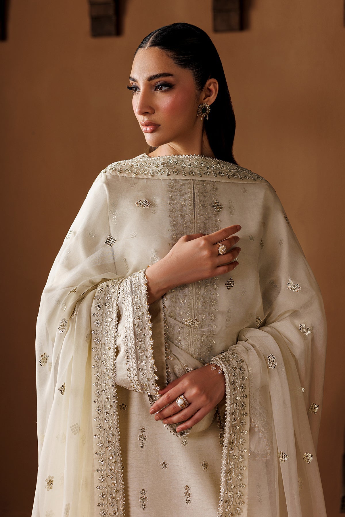Embroidered Raw Silk Sf-4434
