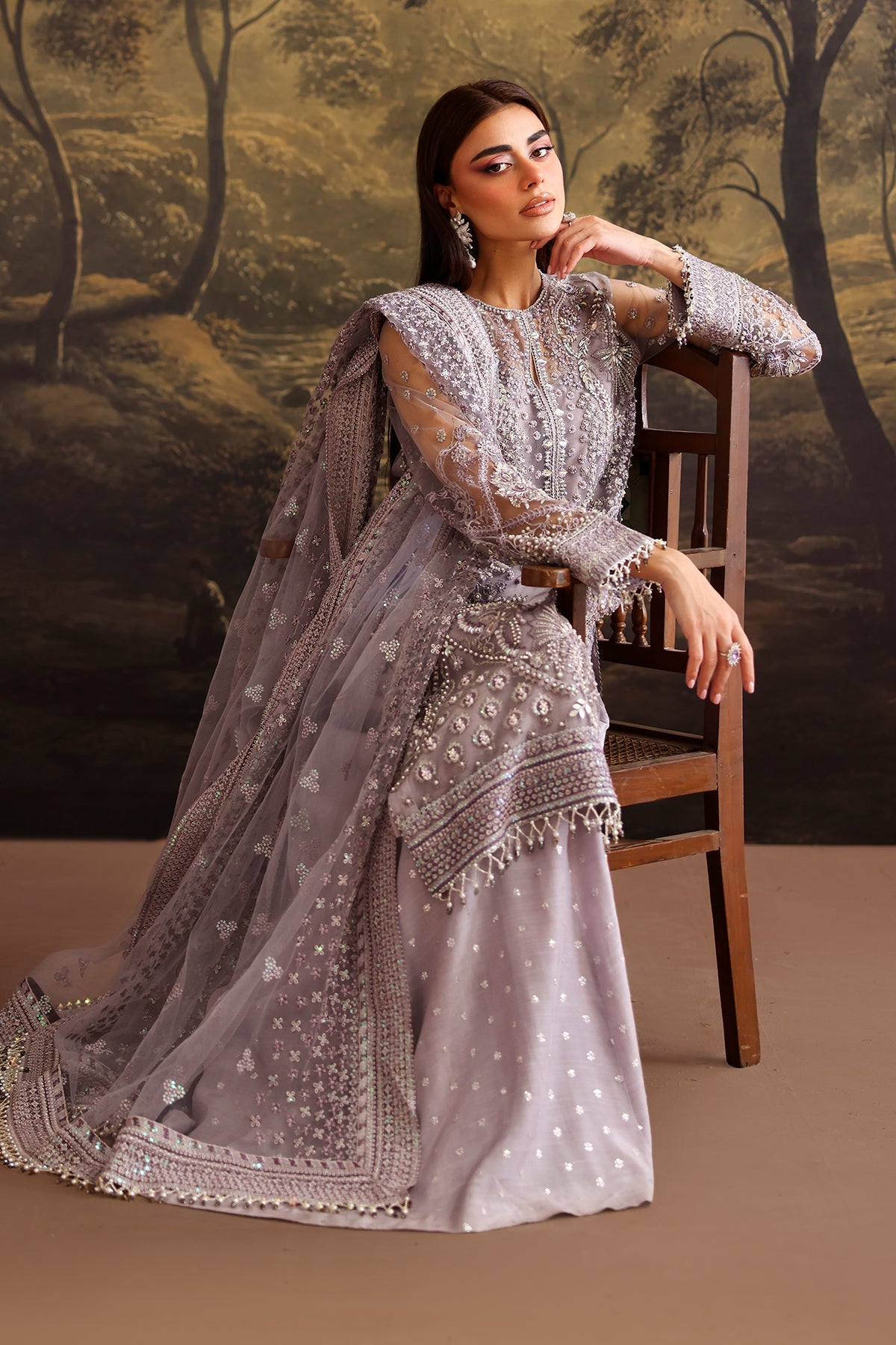 Embroidered Net Uf-4379