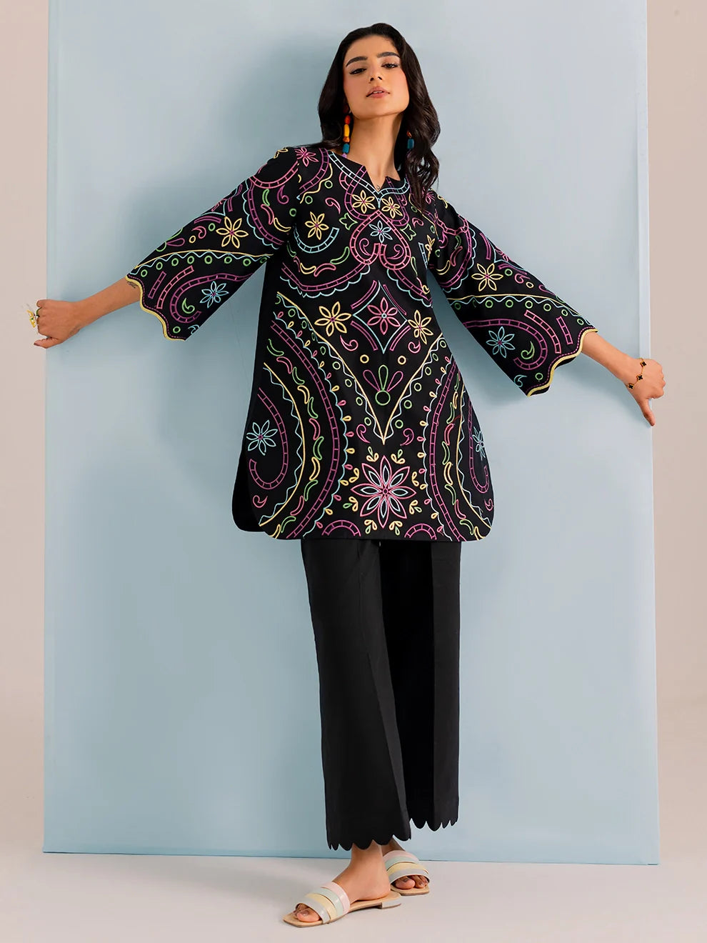 Noirvent | 2Pc Embroidered Cotton Set