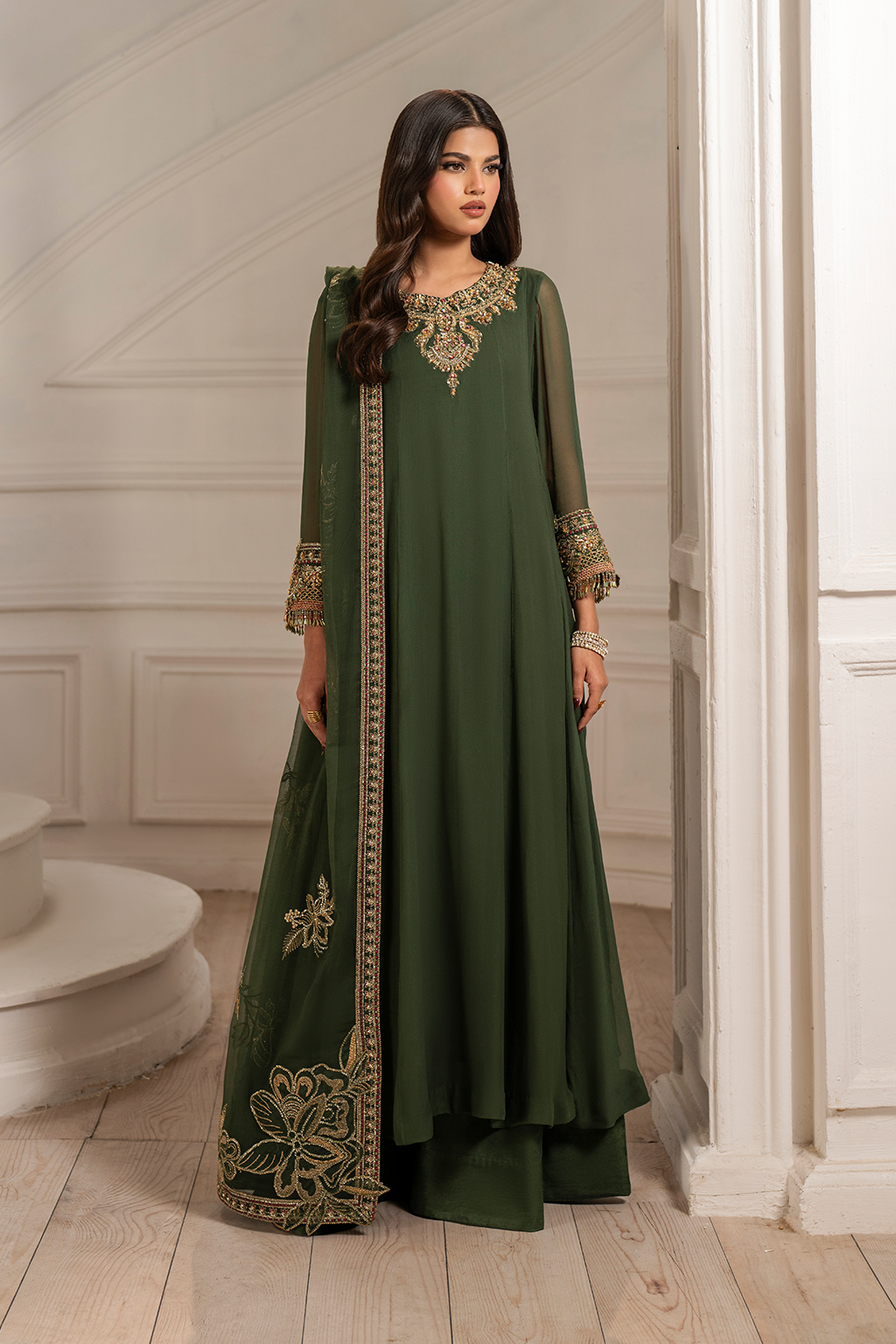 UE-416 Embroidered Chiffon
