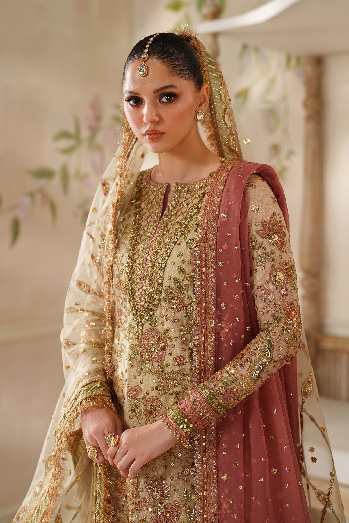 EMBROIDERED NET CH14-02 STITCHED