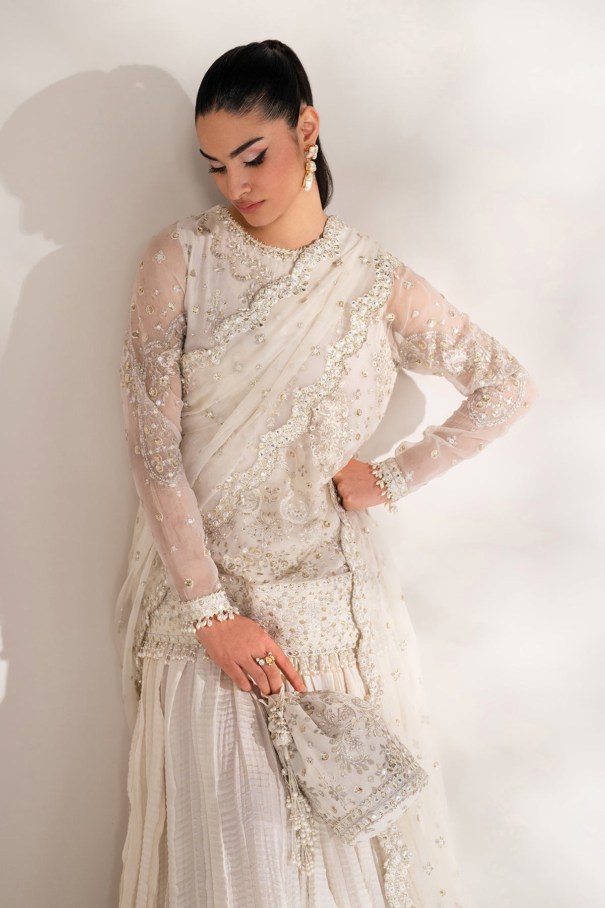 EMBROIDERED CHIFFON UF-4140