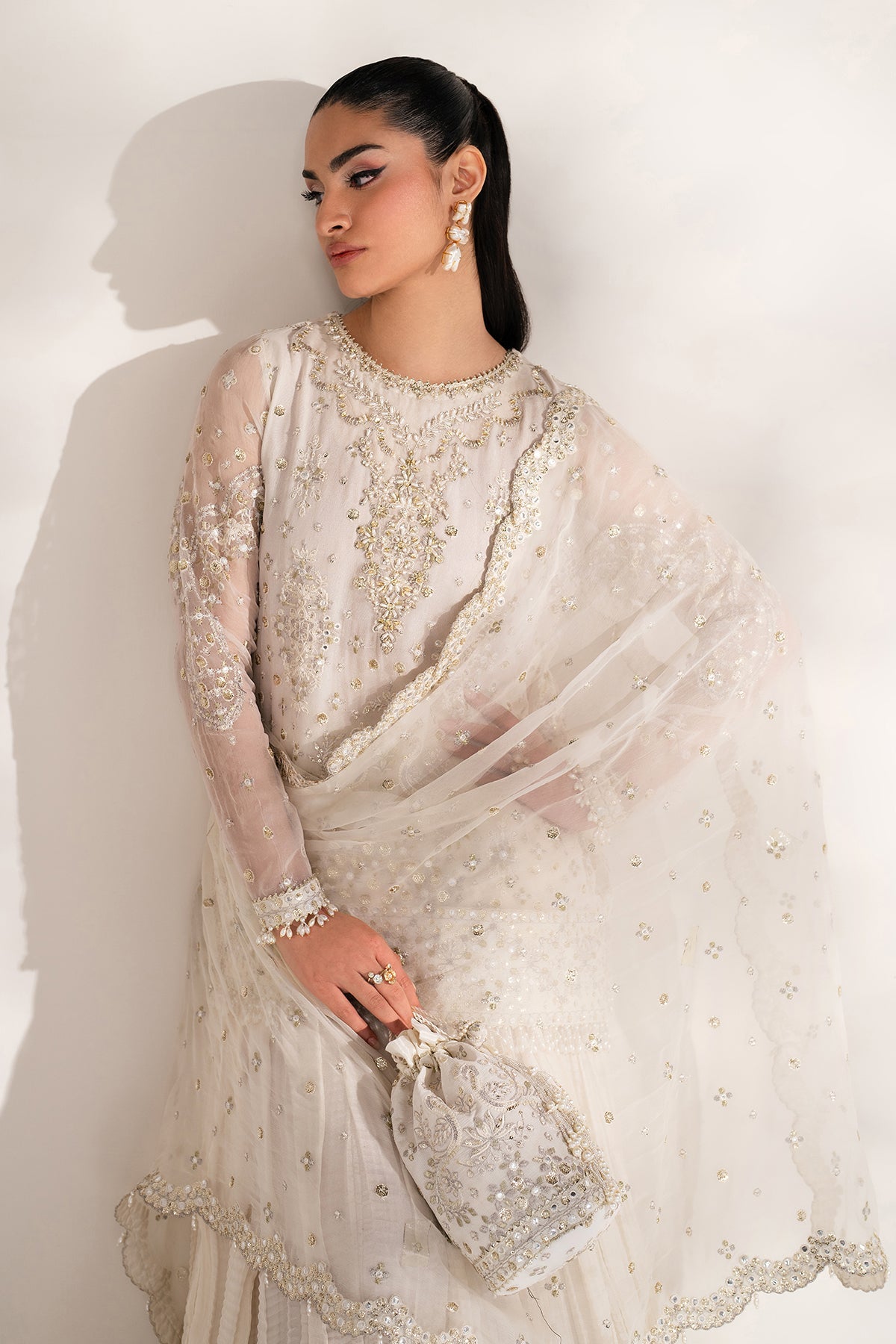 EMBROIDERED CHIFFON UF-4140