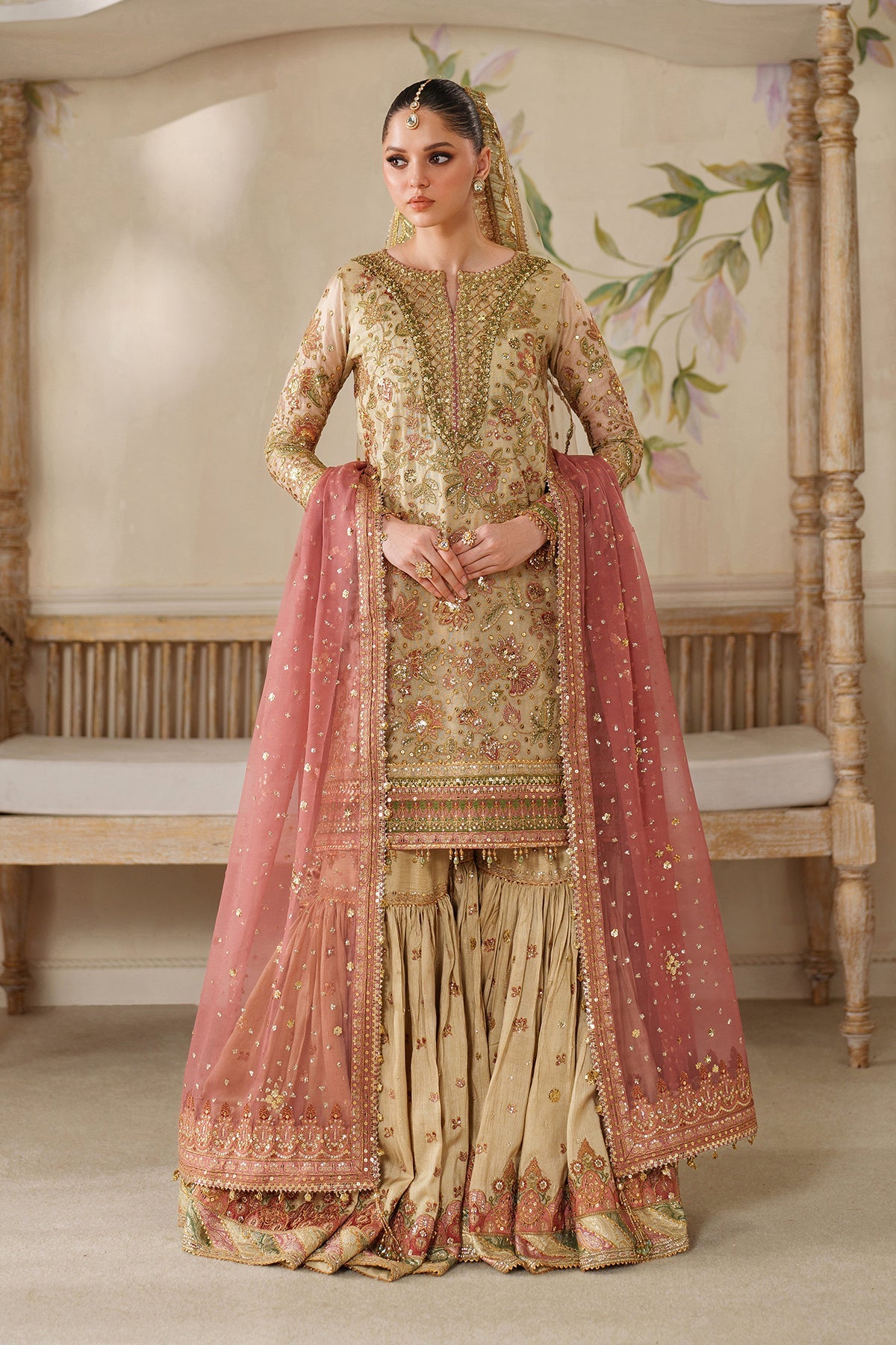 EMBROIDERED NET CH14-02 STITCHED