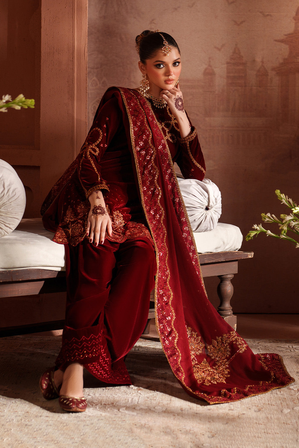 IV-58 Embroidered Velvet