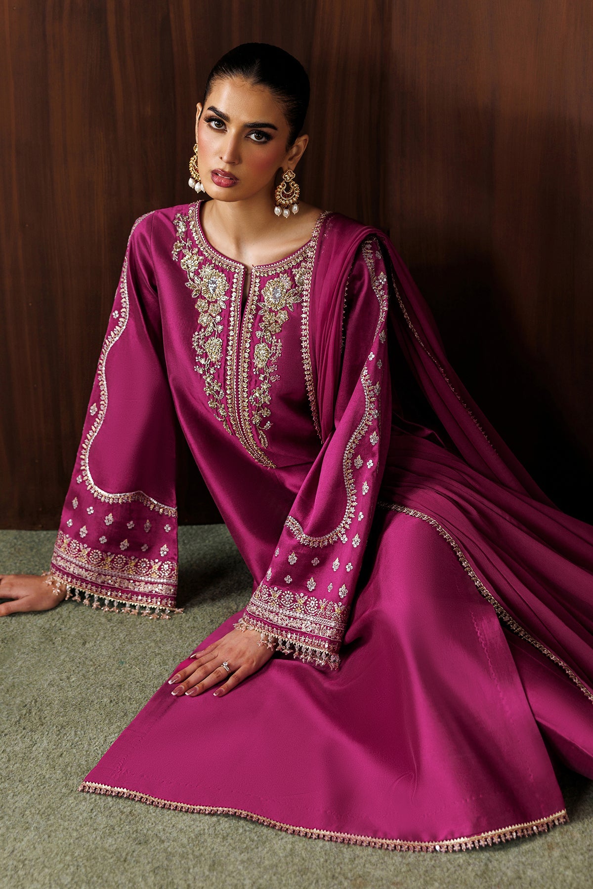 Embroidered Sheesha Silk Pr-1290