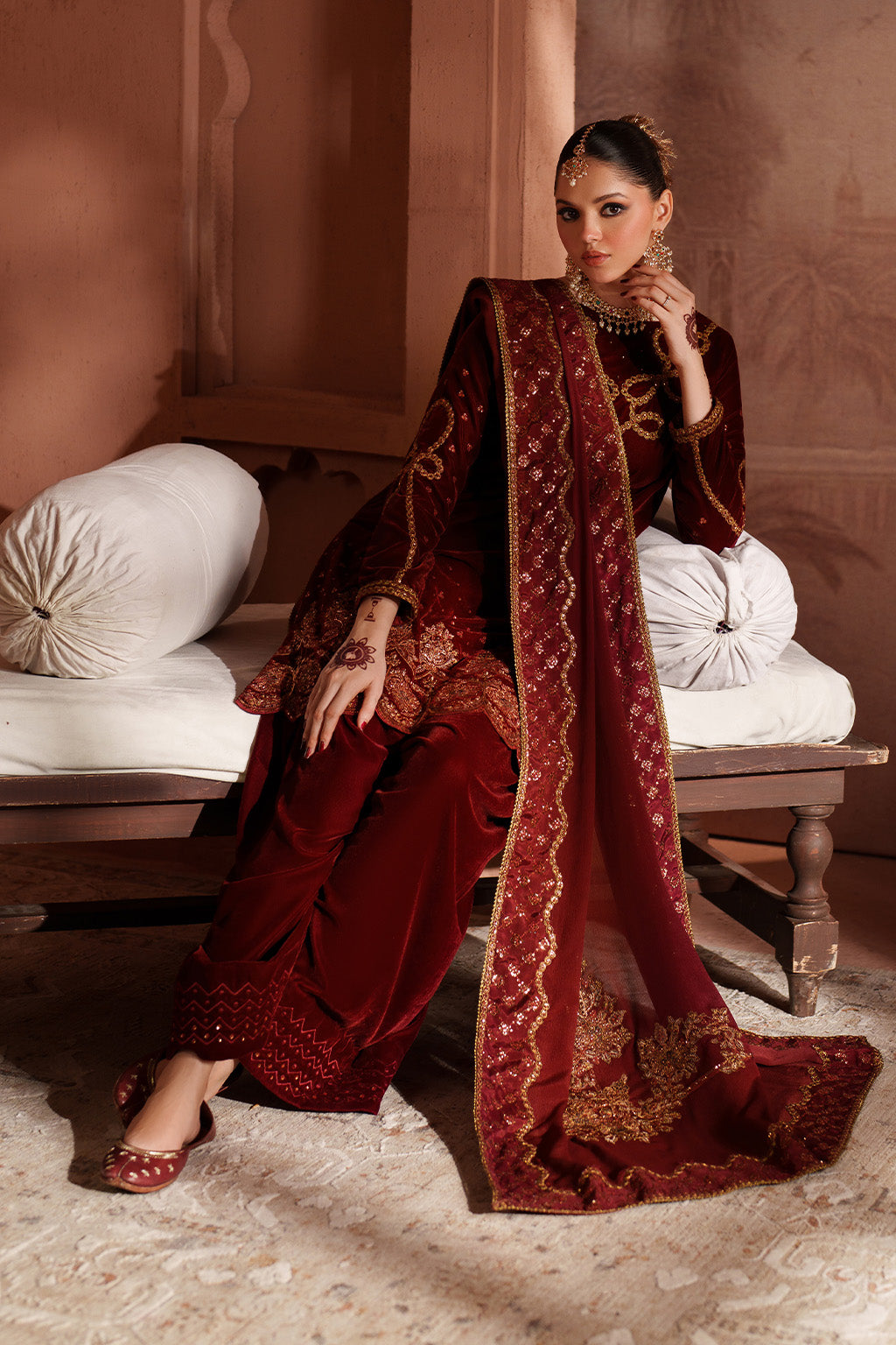 IV-58 Embroidered Velvet