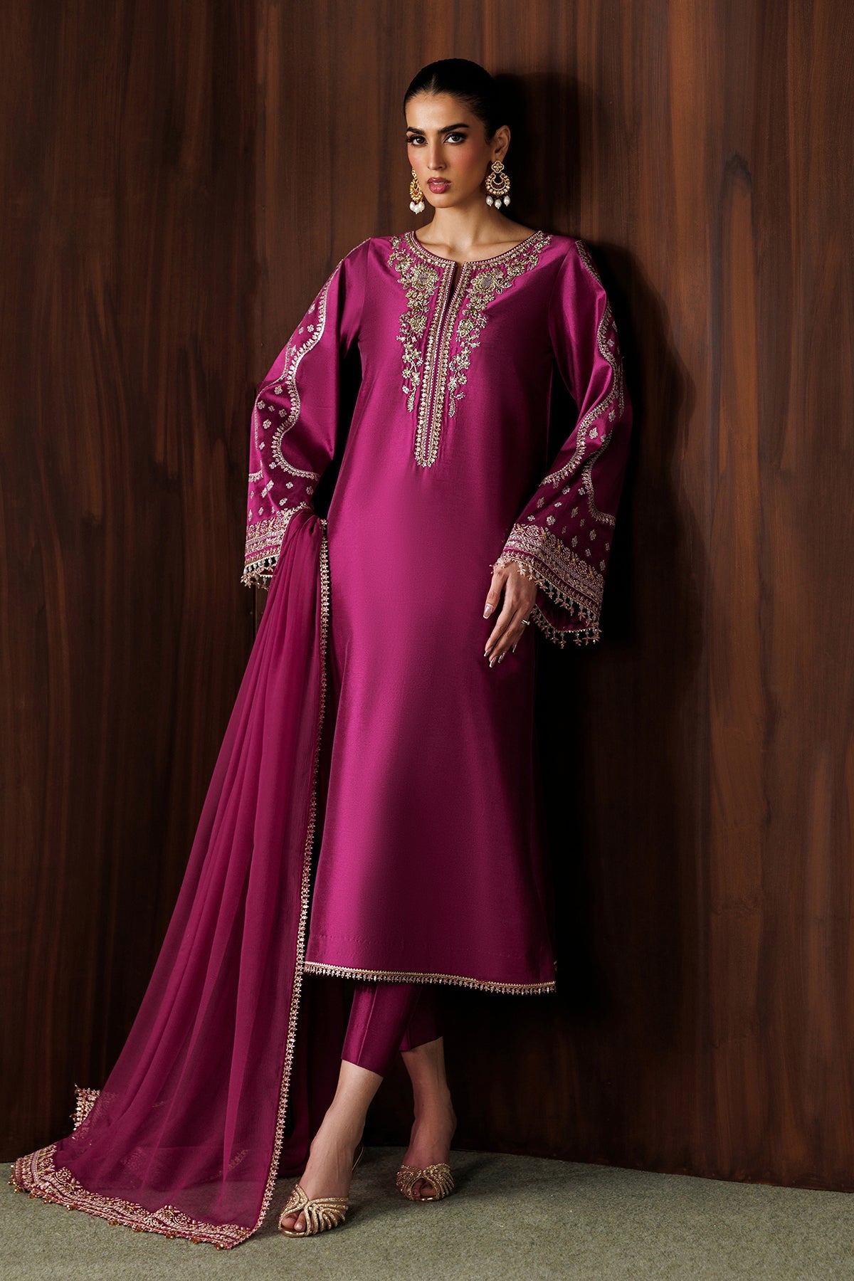 Embroidered Sheesha Silk Pr-1290