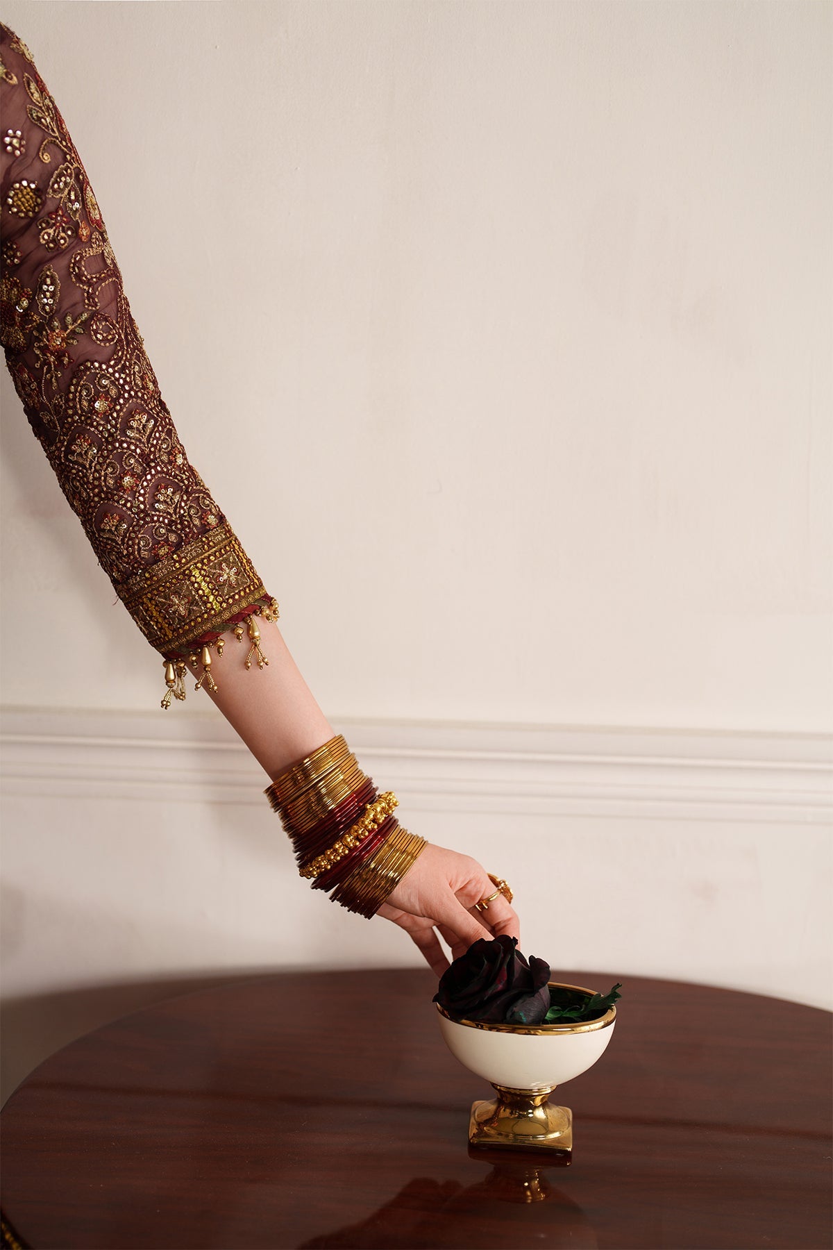 EMBROIDERED CHIFFON CH14-07 STITCHED