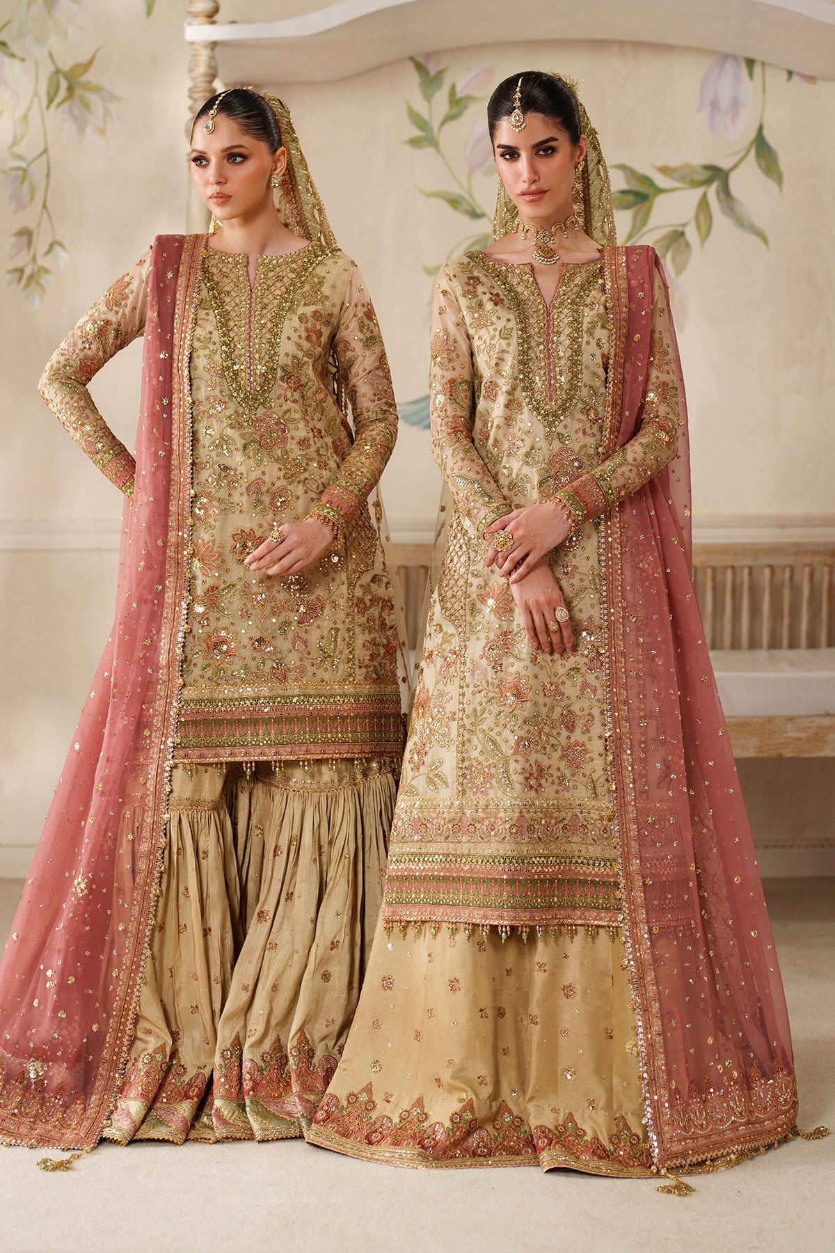 EMBROIDERED NET CH14-02 STITCHED