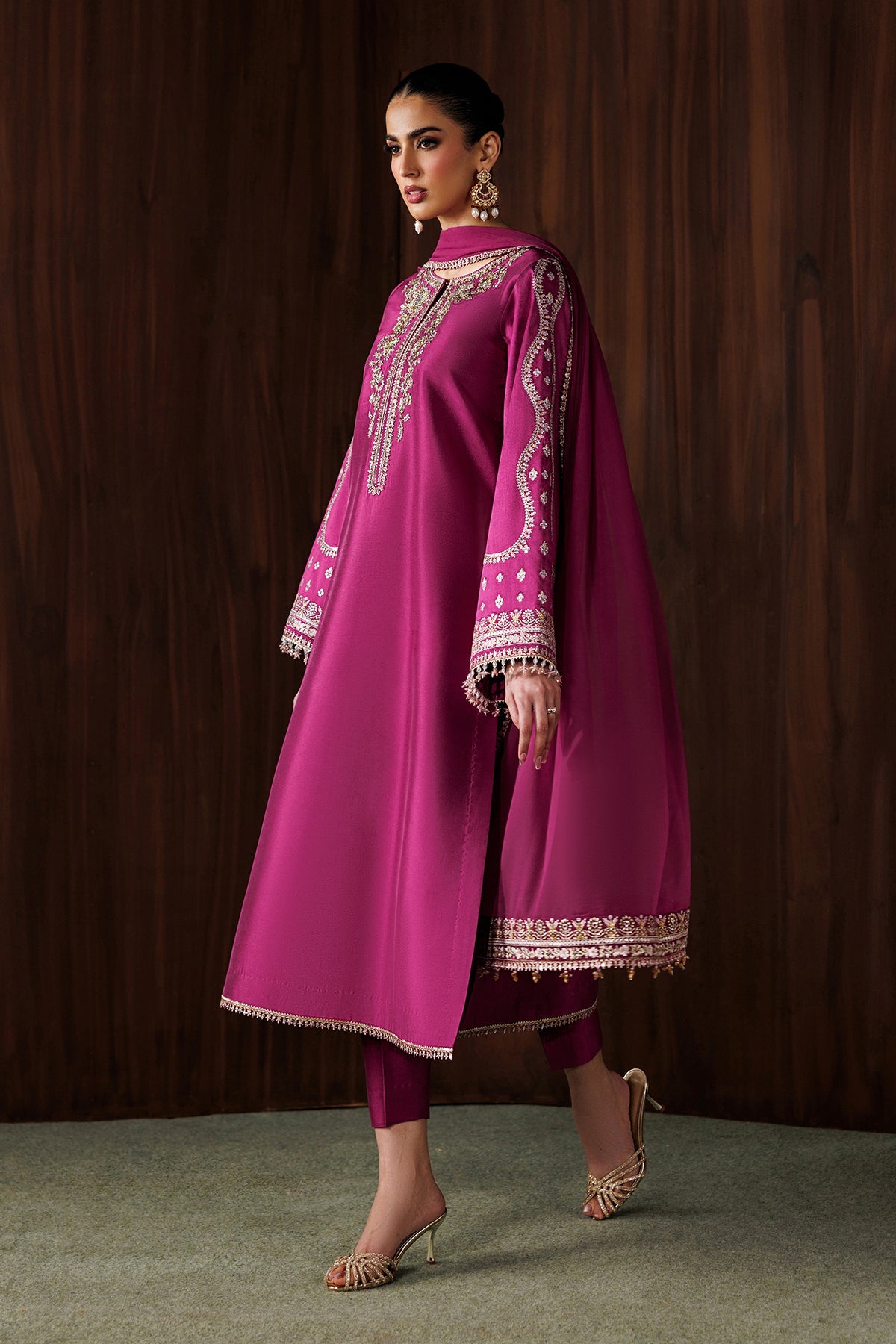 Embroidered Sheesha Silk Pr-1290