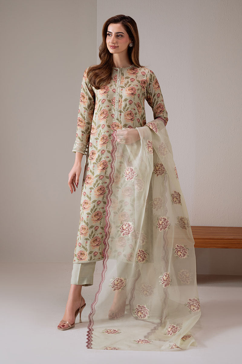Moss Glow-2 Pc (Shirt & Dupatta)
