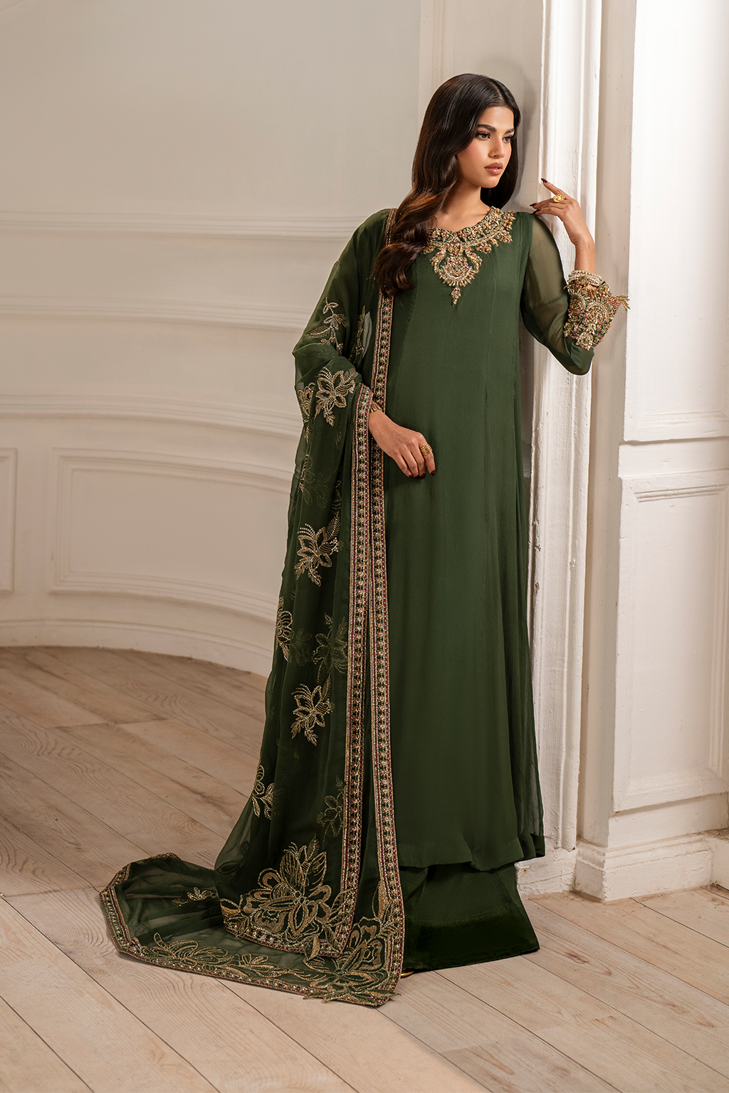 UE-416 Embroidered Chiffon