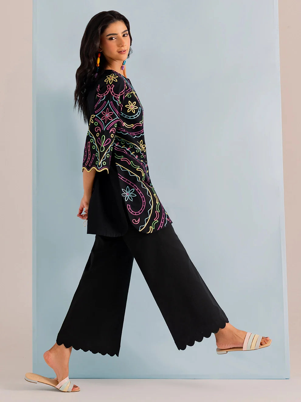 Noirvent | 2Pc Embroidered Cotton Set
