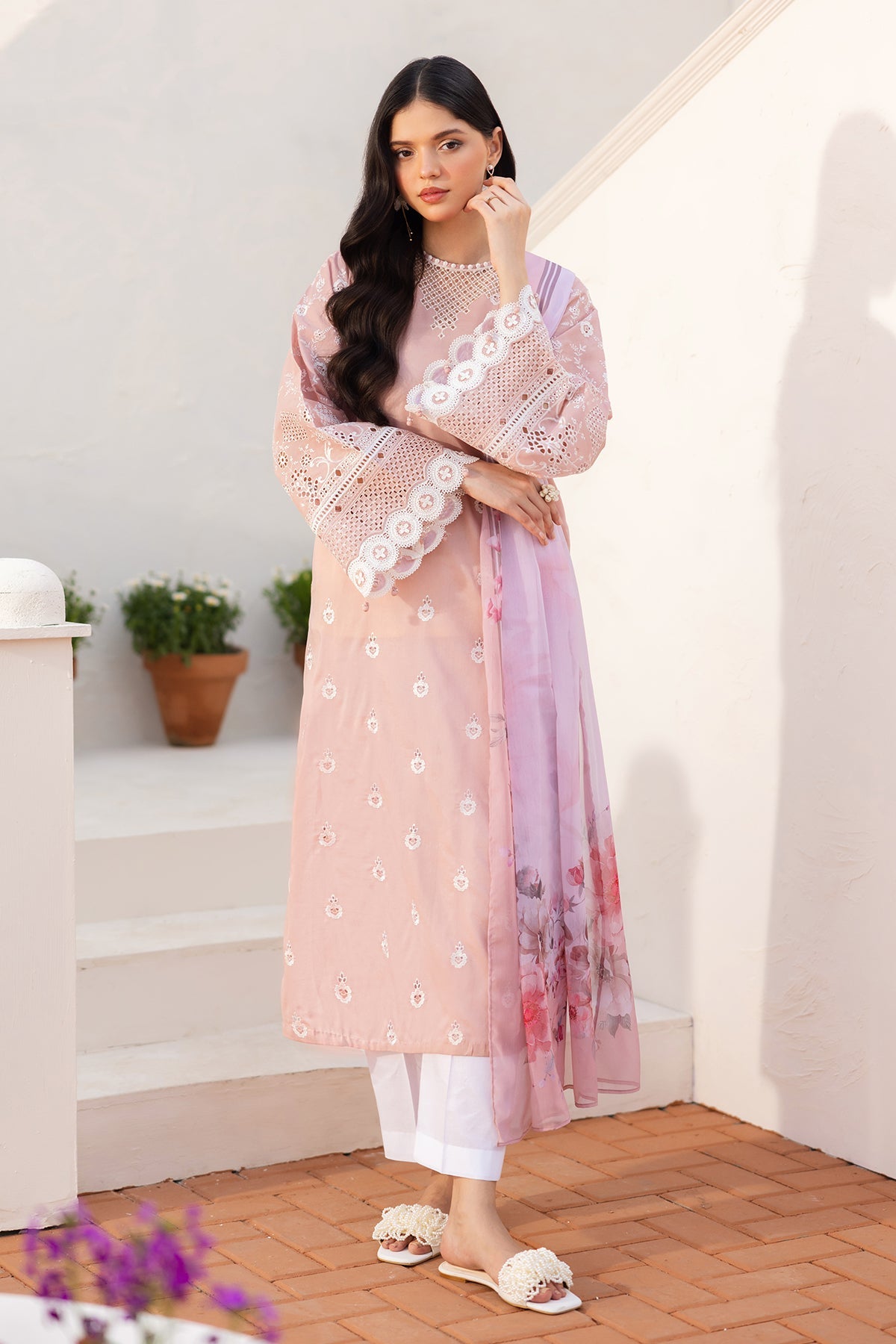 EMBROIDERED PRINTED LAWN SF-4145