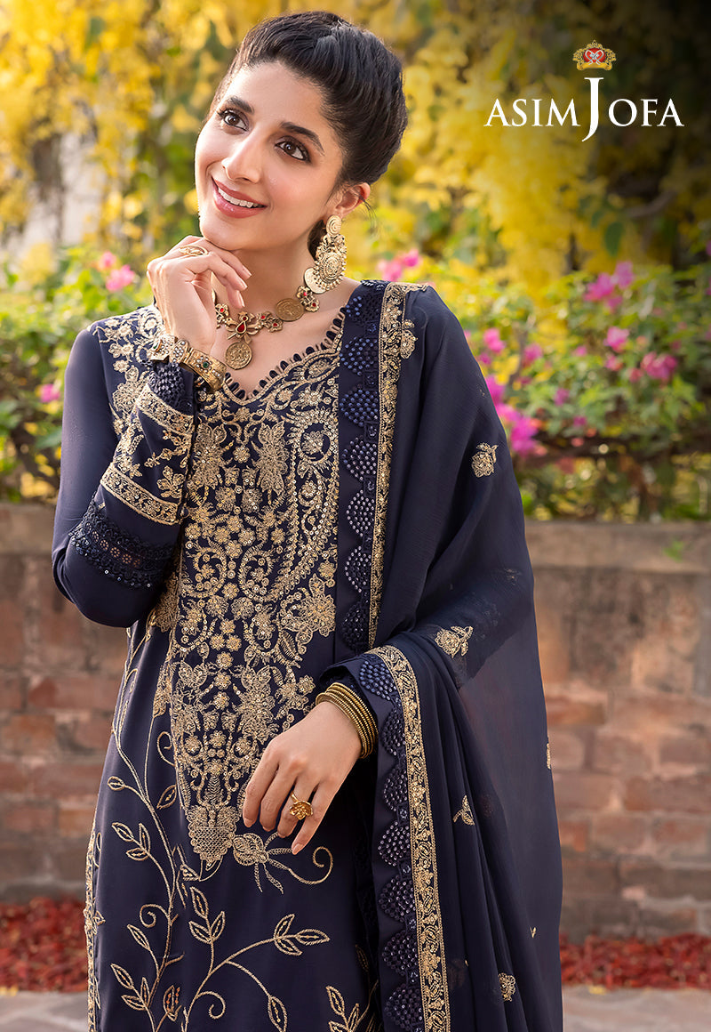 AJSW-15 EMBROIDERED LAWN SILK 3 PCS