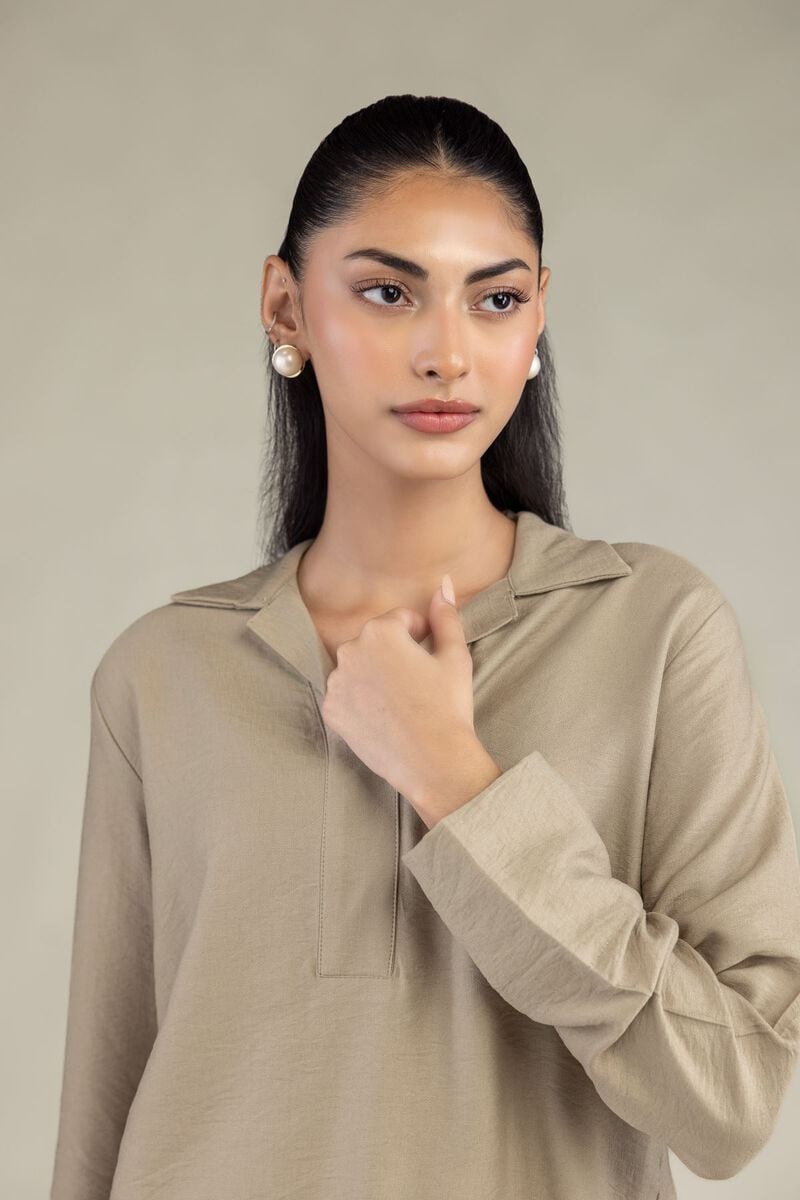 Solid V-Neck Shirt