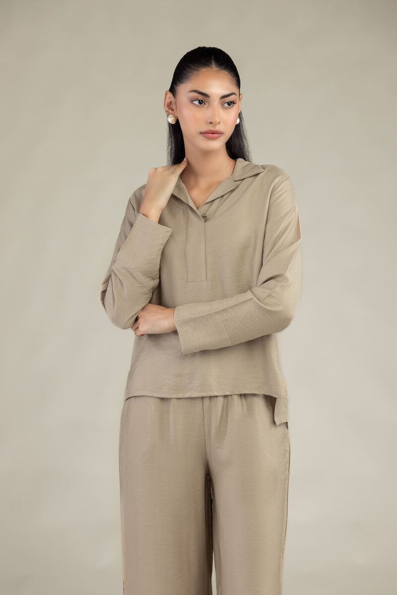 Solid V-Neck Shirt