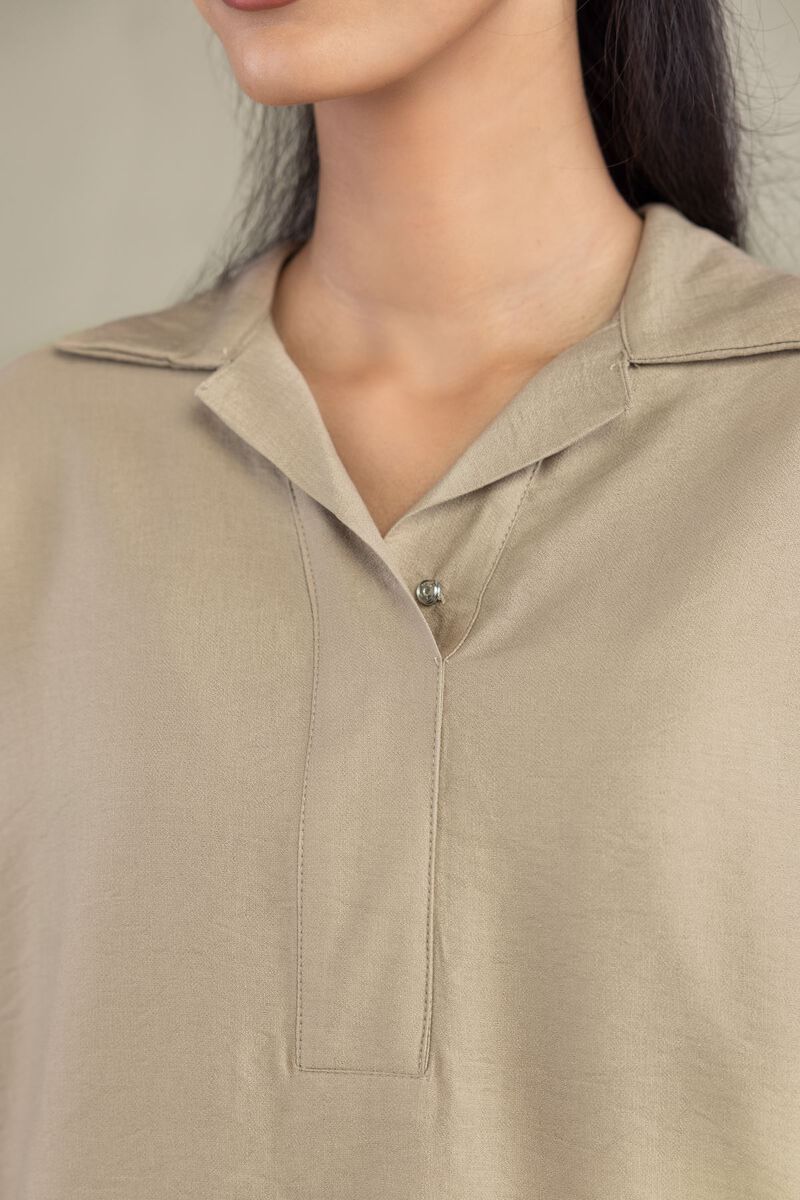 Solid V-Neck Shirt