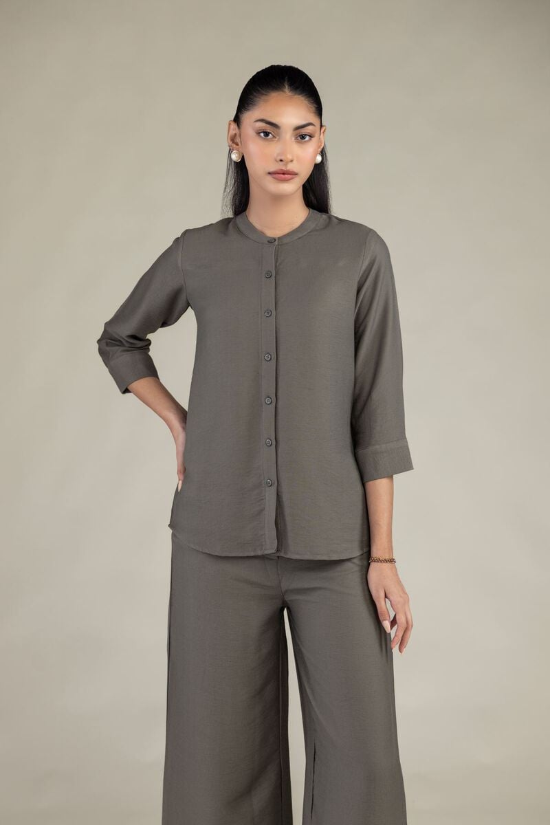 Solid Crepe Shirt