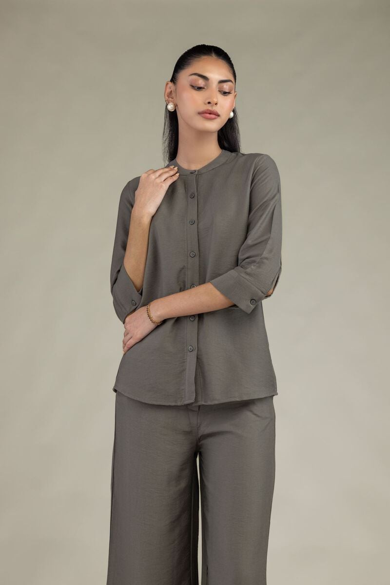 Solid Crepe Shirt