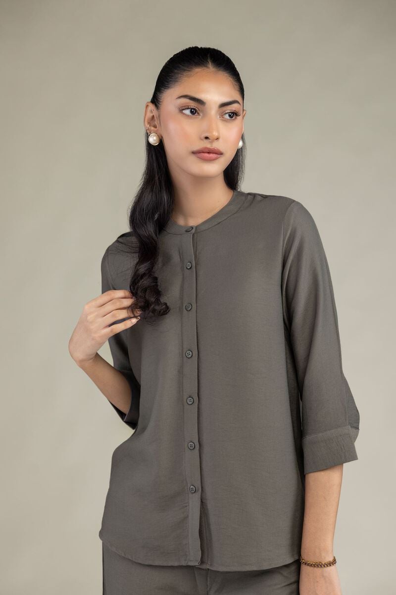 Solid Crepe Shirt