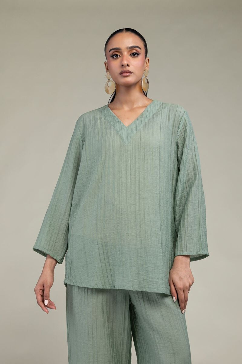 Solid Crinkle Shirt