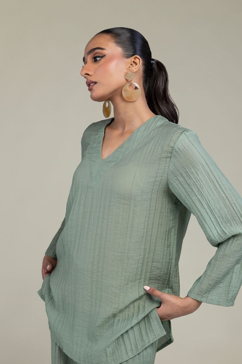 Solid Crinkle Shirt