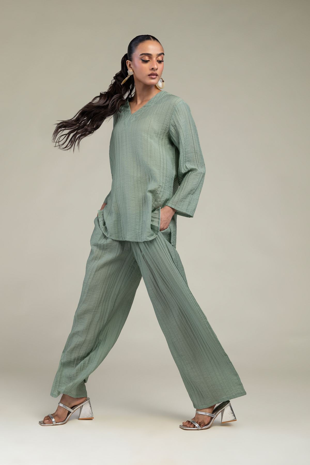 Blended Crinkle Trousers