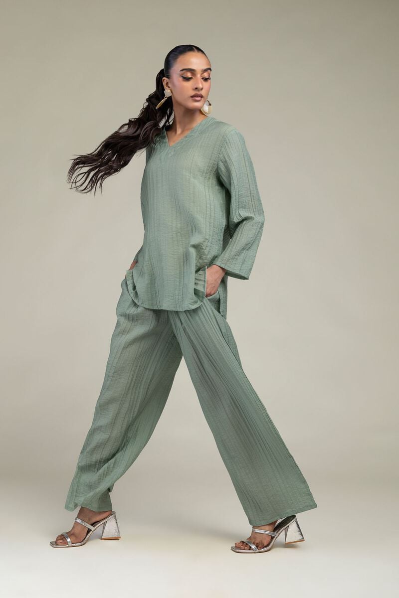 Blended Crinkle Trousers