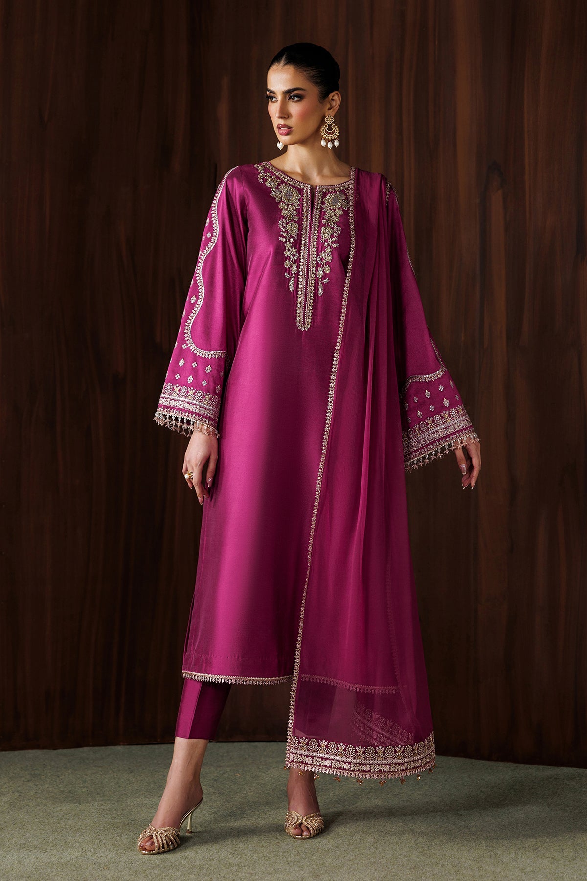 Embroidered Sheesha Silk Pr-1290