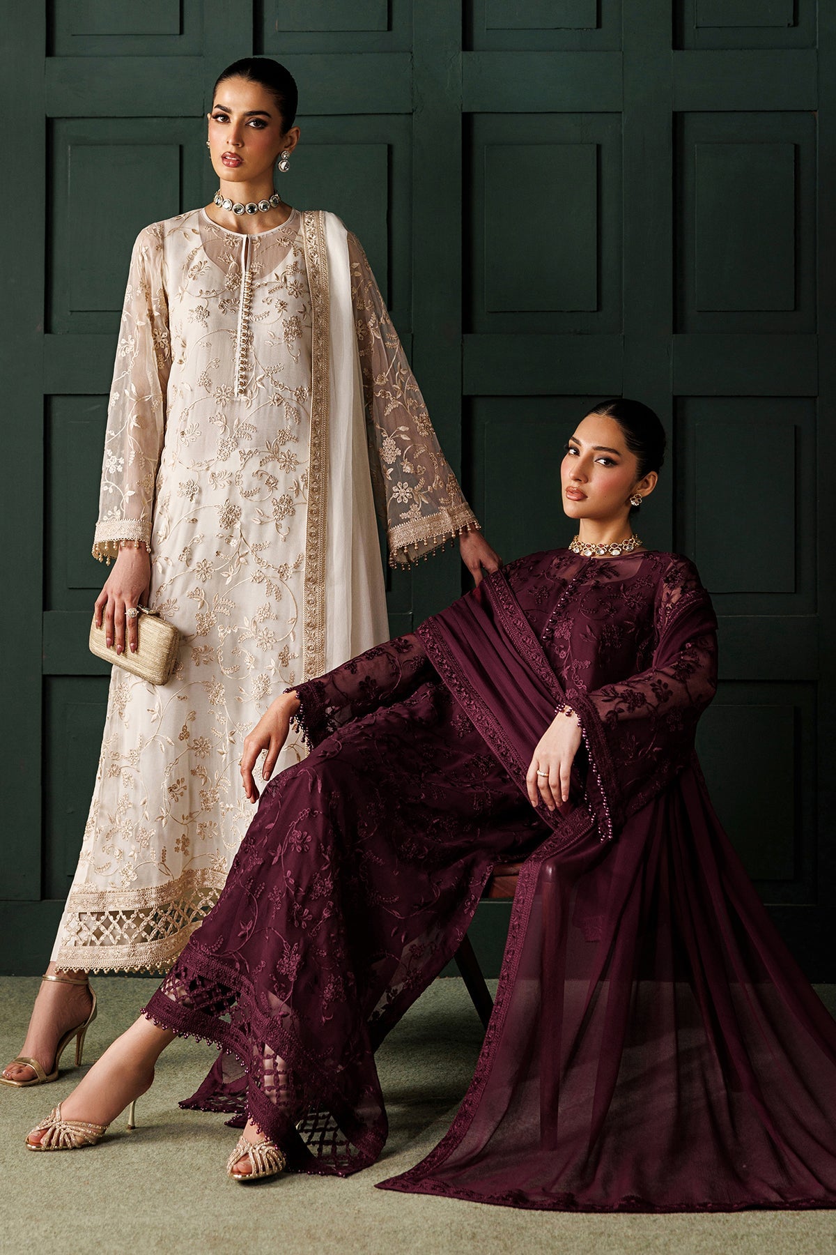 EMBROIDERED CHIFFON SF-4436