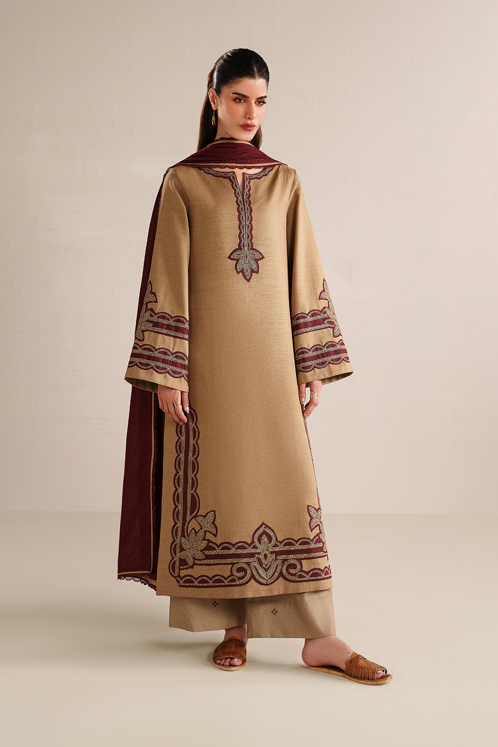 UE-583 Embroidered Khaddar