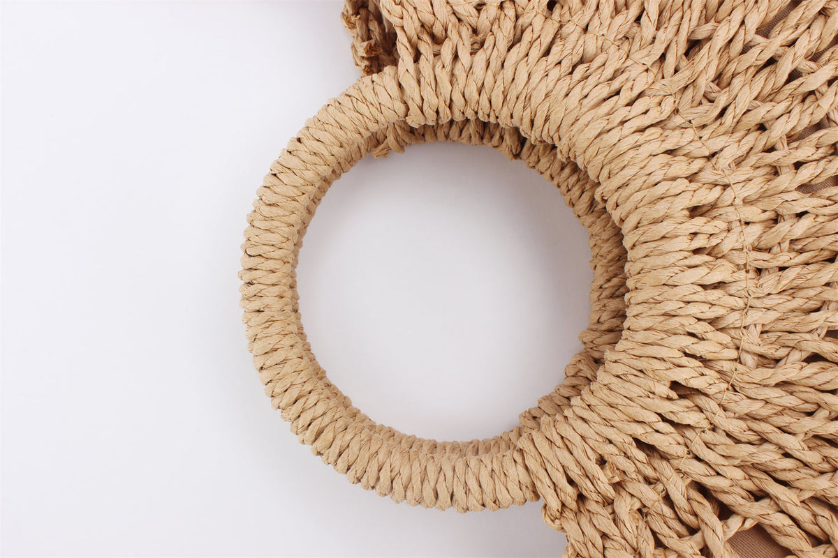Samui Raffia Bag with Handles & Detachable Chain