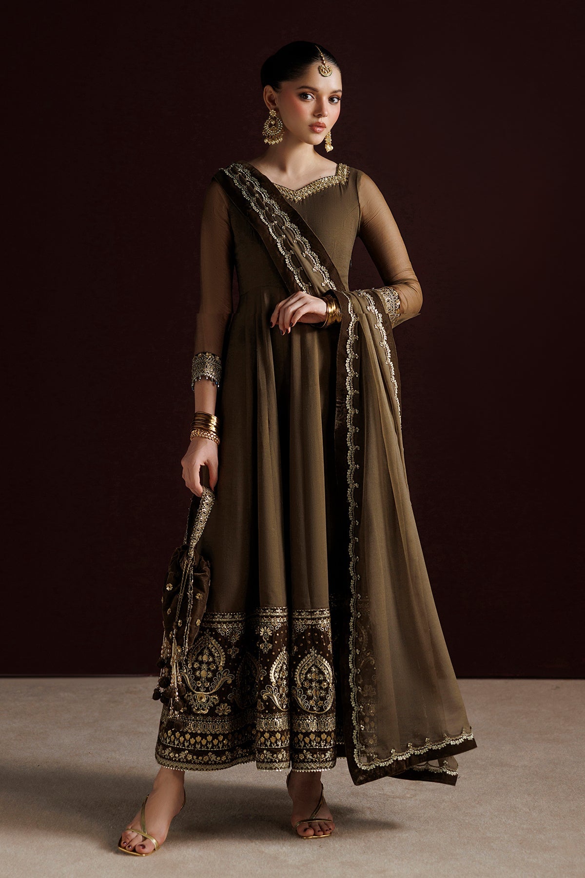 EMBROIDERED CHIFFON PR-1414
