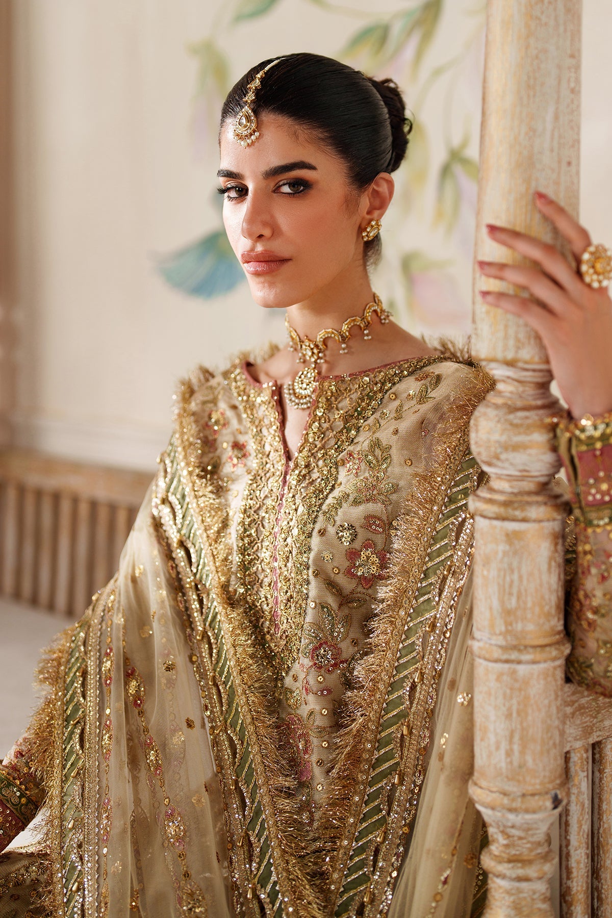 EMBROIDERED NET CH14-02 STITCHED