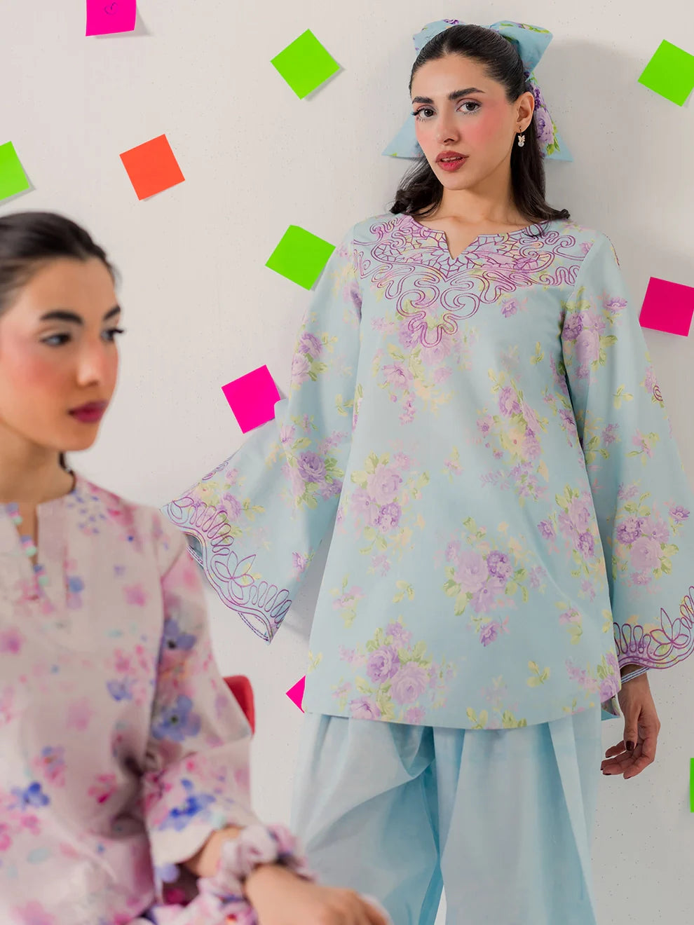 Ribbon - 3Pc Printkari Suit