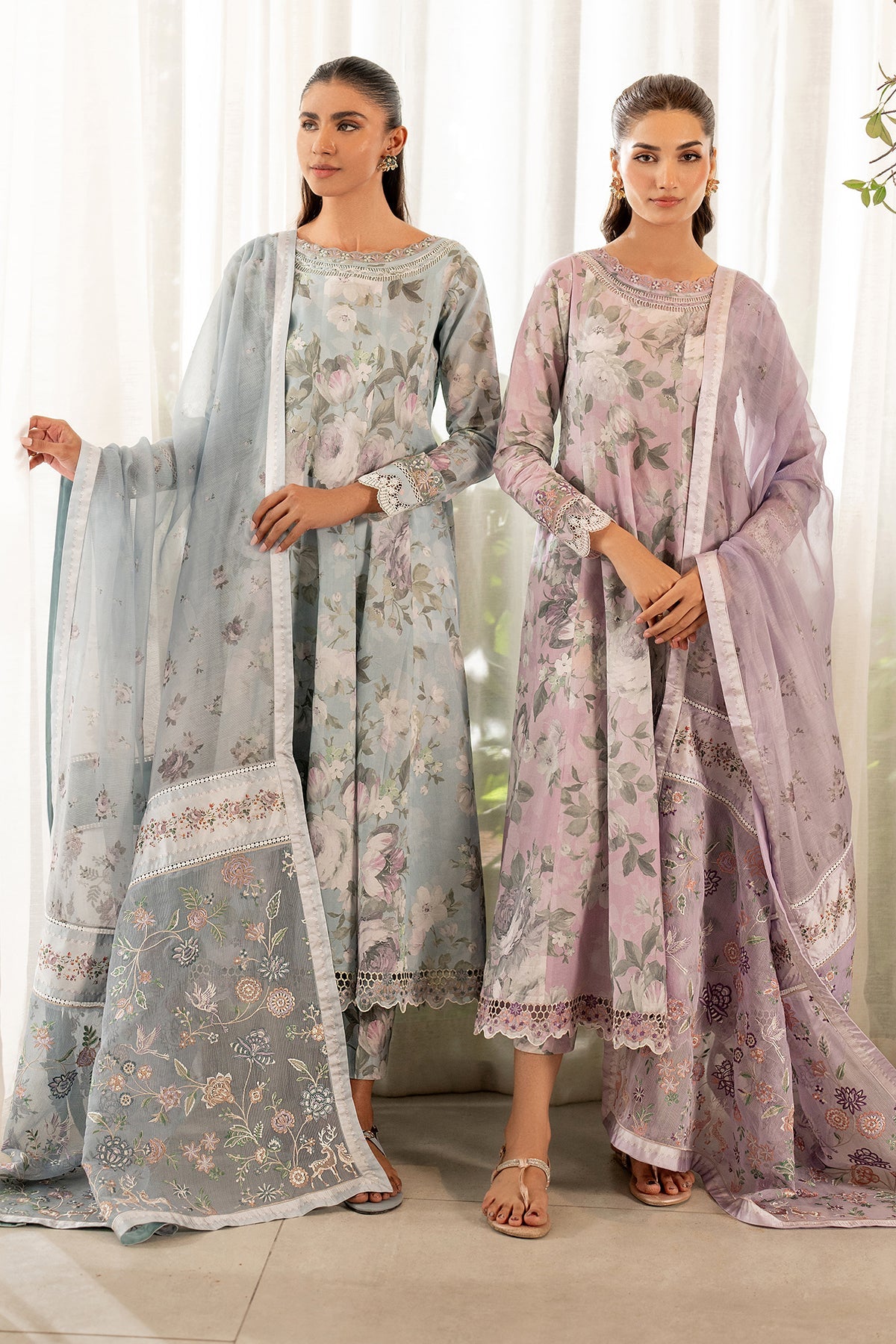 EMBROIDERED PRINTED LAWN UF-4103