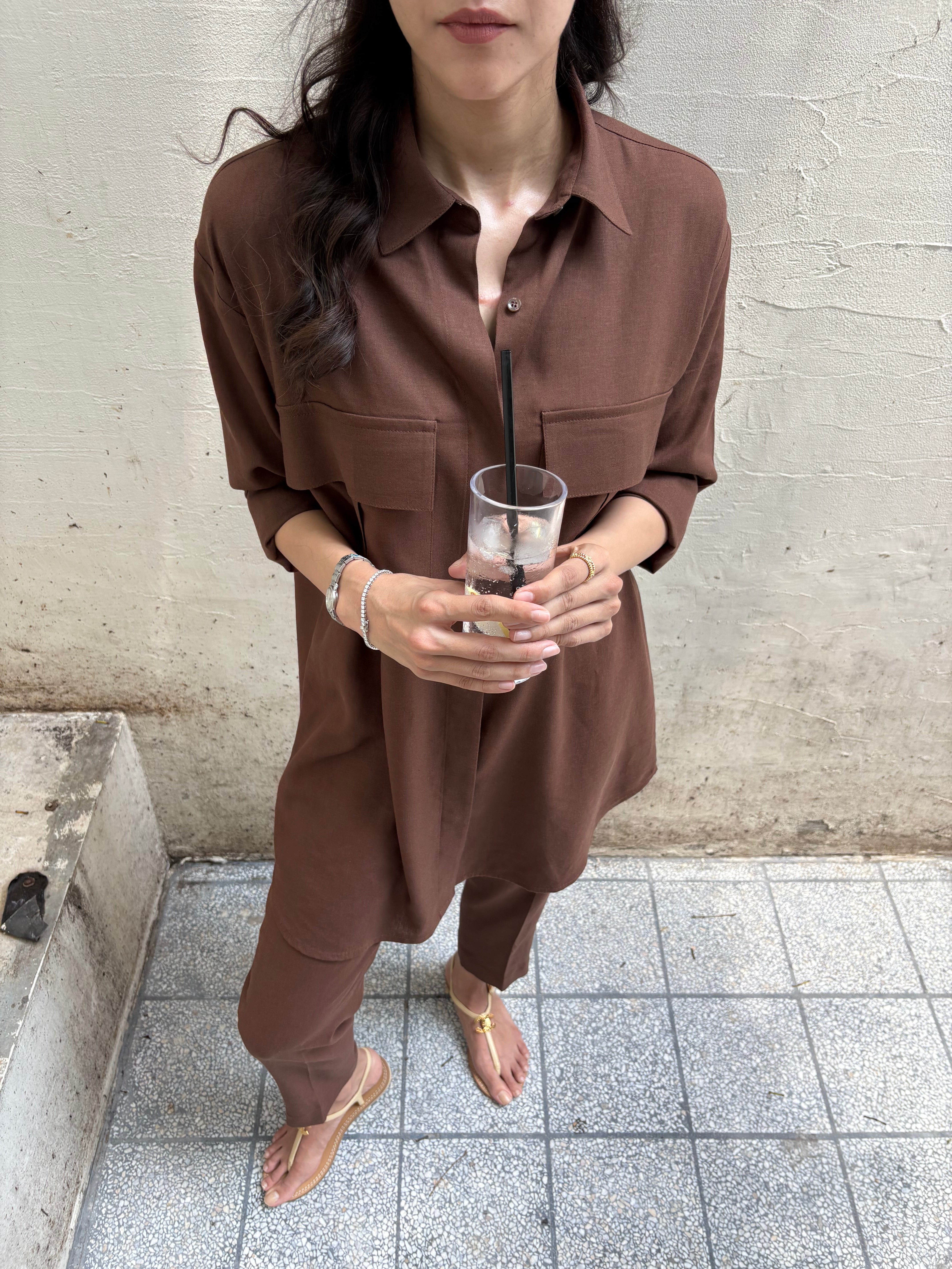 Chocolate Brown Capri Set