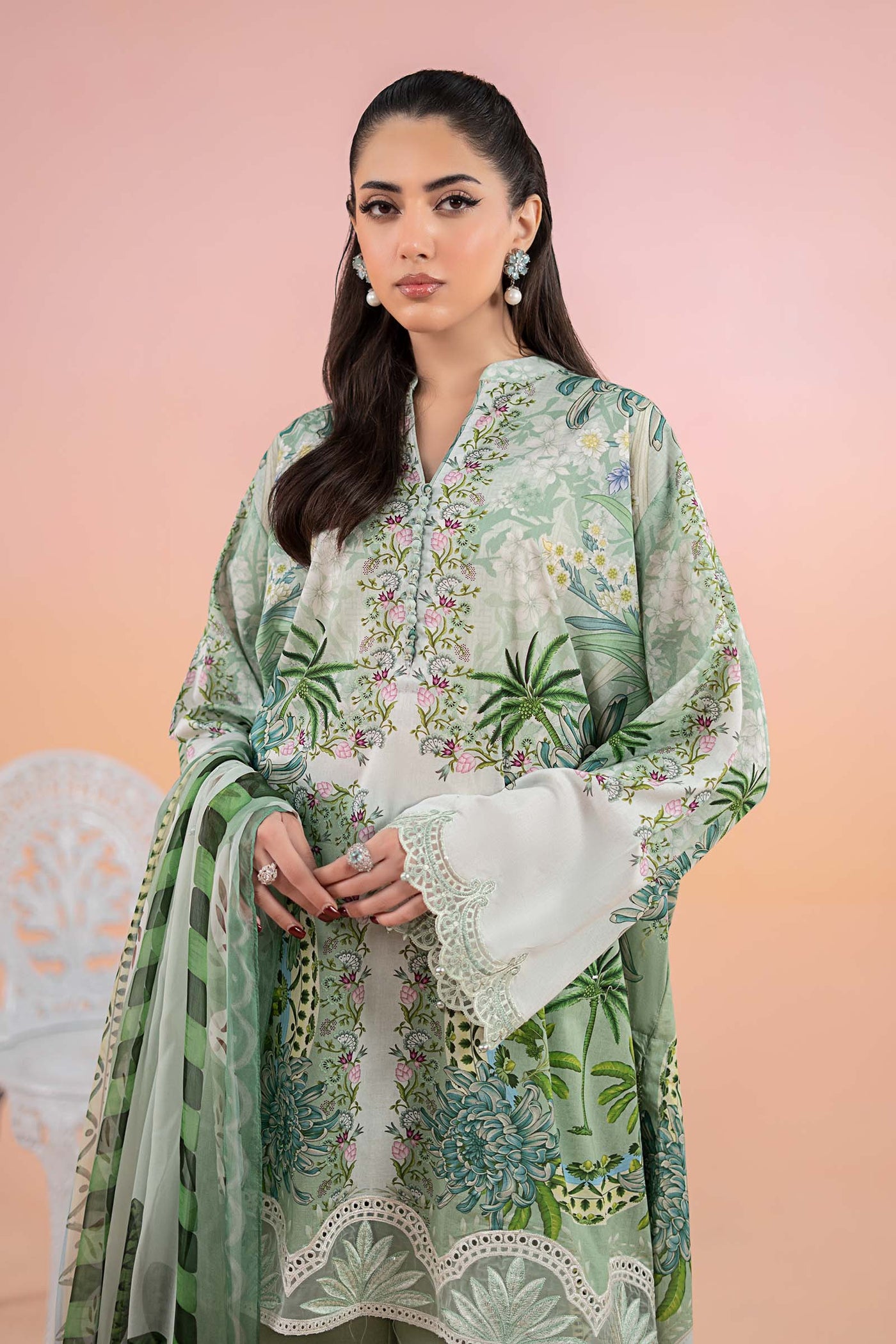3 Piece Printed Lawn Suit | Mps-2514-A
